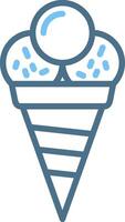 Ice Cream Line Two Colour Icon Design vector