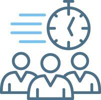DeadLine Two Colour Line Two Colour Icon Design vector