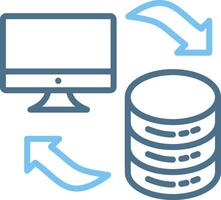 Data Sharing Line Two Colour Icon Design vector