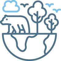 Ecology Line Two Colour Icon Design vector