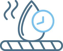 Fast Dry Line Two Colour Icon Design vector