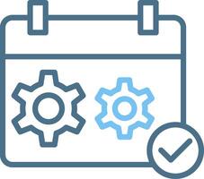 Event Management Line Two Colour Icon Design vector