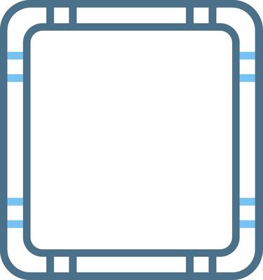 Frame Line Two Colour Icon Design