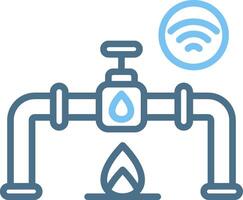 Gas PipeLine Two Colour Line Two Colour Icon Design vector