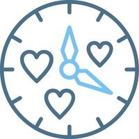 Lifespan Line Two Colour Icon Design vector