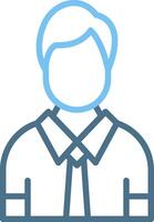 Man Line Two Colour Icon Design vector