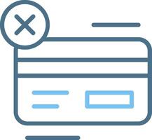 No card Line Two Colour Icon Design vector