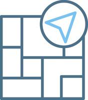 Navigation Line Two Colour Icon Design vector