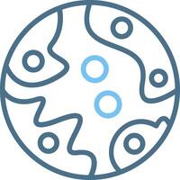 Mars Line Two Colour Icon Design vector