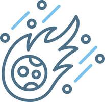 Meteor Line Two Colour Icon Design vector