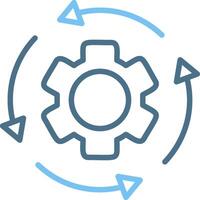Process Line Two Colour Icon Design vector