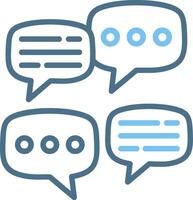 Talking Line Two Colour Icon Design vector