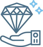 Value Proposal Line Two Colour Icon Design vector