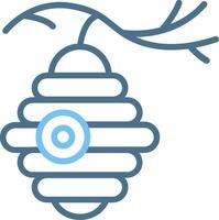 Beehive Line Two Colour Icon Design vector