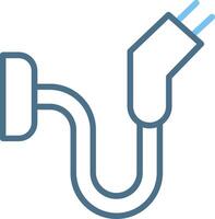 Charger Line Two Colour Icon Design vector
