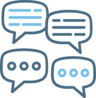Comments Line Two Colour Icon Design vector