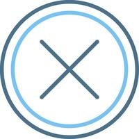 Close Line Two Colour Icon Design vector