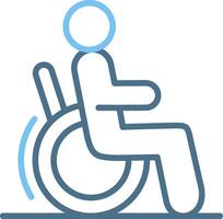 Disability Line Two Colour Icon Design vector