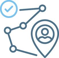 Customer Journey Line Two Colour Icon Design vector