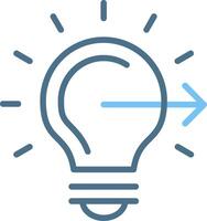 Forward Line Two Colour Icon Design vector