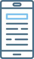 Phone Line Two Colour Icon Design vector