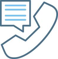 Phone Call Line Two Colour Icon Design vector