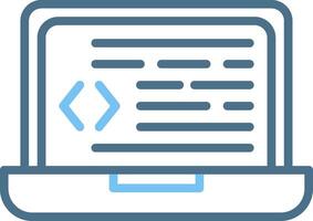 Programming Line Two Colour Icon Design vector