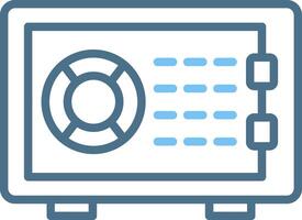 Safe Box Line Two Colour Icon Design vector