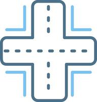 Road Line Two Colour Icon Design vector