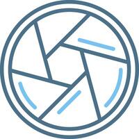 Shutter Line Two Colour Icon Design vector