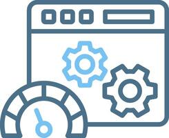 Web page speed test Line Two Colour Icon Design vector