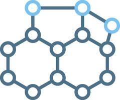 Molecule Line Two Colour Icon Design vector