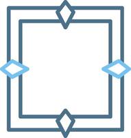Frame Line Two Colour Icon Design vector