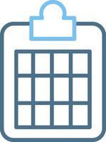 Clipboard Line Two Colour Icon Design vector