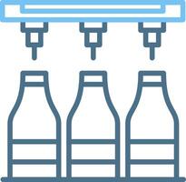 Bottling Line Two Colour Icon Design vector