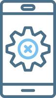 Cease Of Activity Line Two Colour Icon Design vector