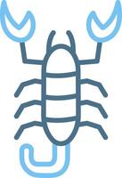 Scorpion Line Two Colour Icon Design vector