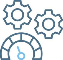 Performance management Line Two Colour Icon Design vector