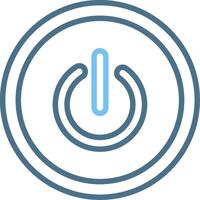 Power Button Line Two Colour Icon Design vector