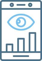 Vision Line Two Colour Icon Design vector