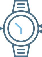 Watch Line Two Colour Icon Design vector