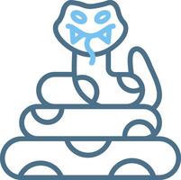 Anaconda Line Two Colour Icon Design vector