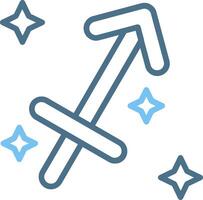 Sagittarius Line Two Colour Icon Design vector