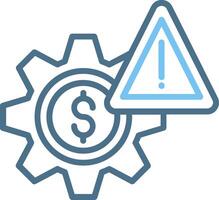 Risk Management Line Two Colour Icon Design vector