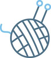 Knitting Line Two Colour Icon Design vector