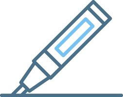 Marker Line Two Colour Icon Design vector