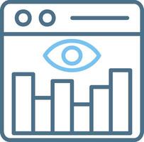 OnLine Two Colour Web Traffic Line Two Colour Icon Design vector
