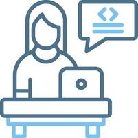 Developer Line Two Colour Icon Design vector