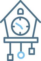 Cuckoo Clock Line Two Colour Icon Design vector