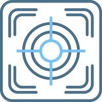 Focus Line Two Colour Icon Design vector